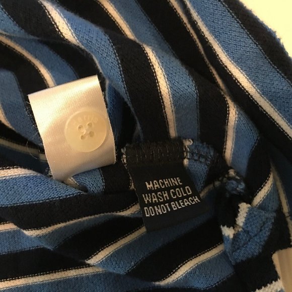 T HARRIS LONDON SHIRT MENS LARGE STRIPED BLUE GOLF POLO GENTLEMANS FIT - Picture 10 of 12